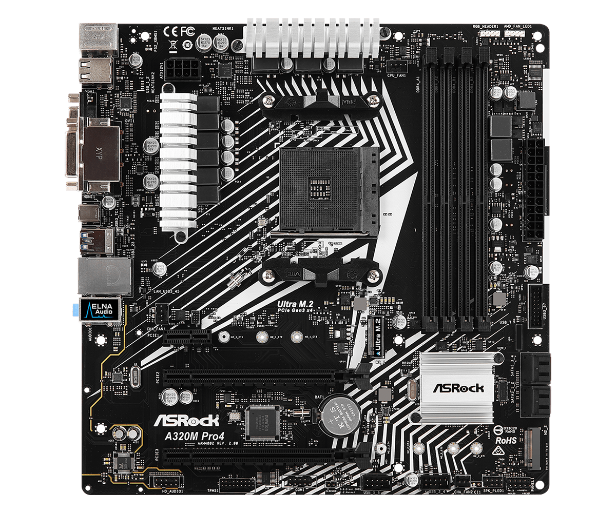 Дънна платка ASROCK A320M PRO4 R2.0