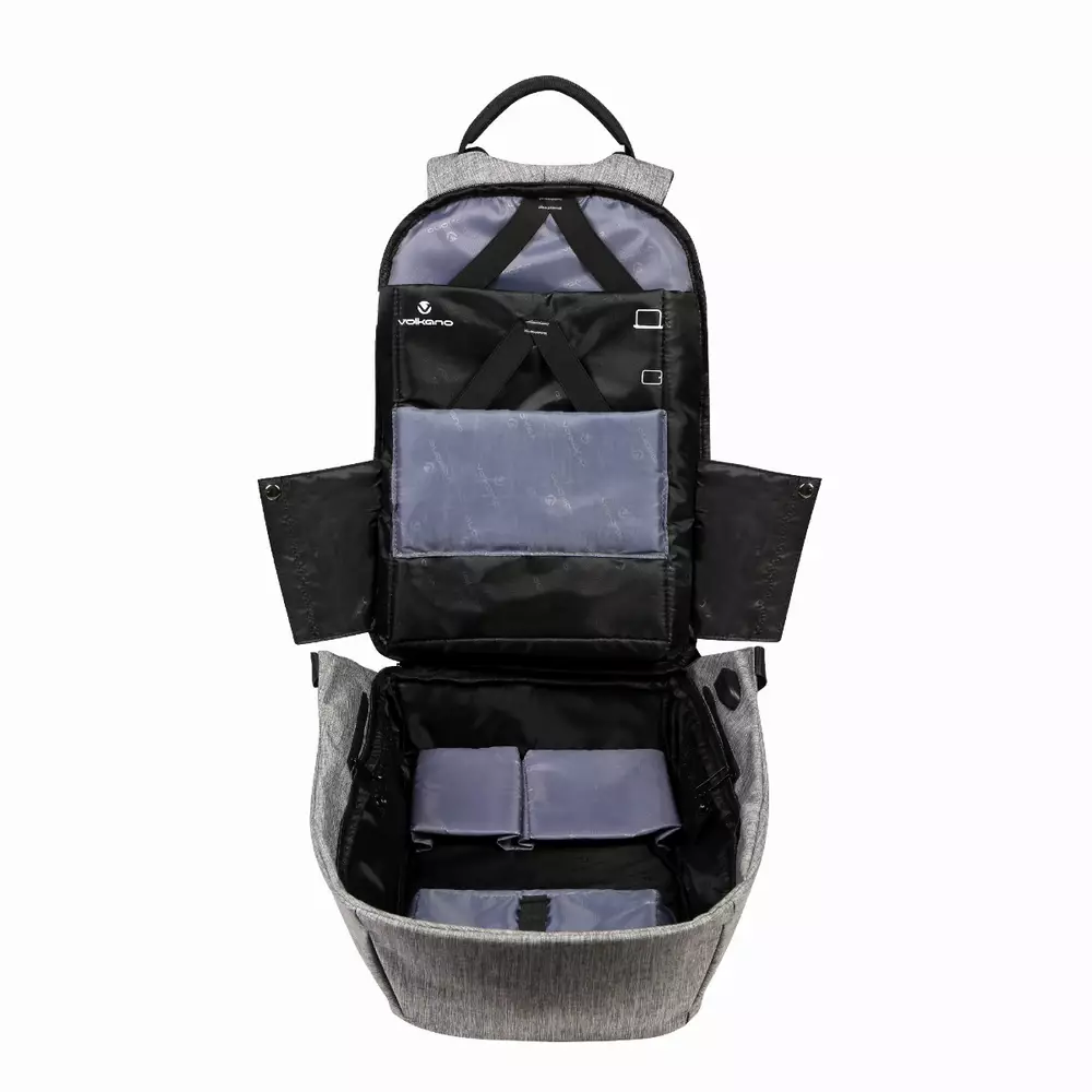 Volkano раница за лаптоп Laptop Smart anti-theft Backpack 15.6" - VK-7028-BKCH
