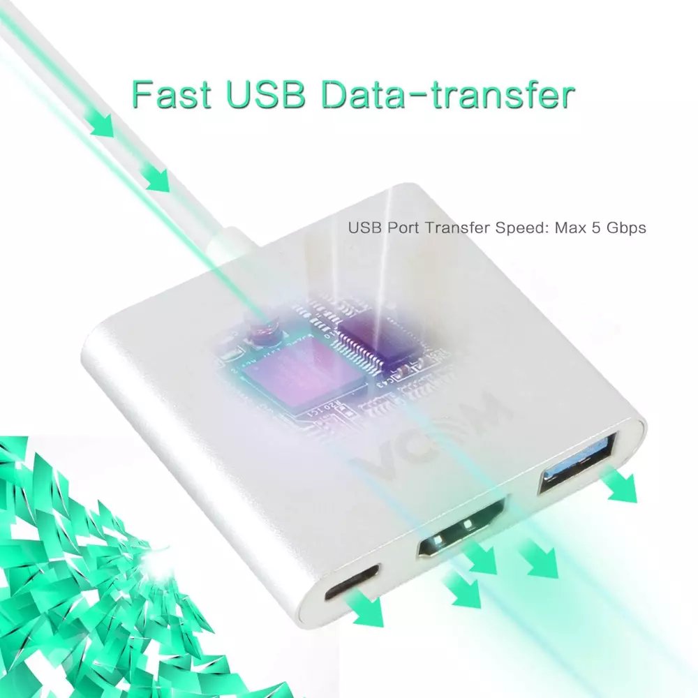 VCom докинг станция Docking USB Type-C to HDMI/USB 3.0/Type-C Power Distribution - CU427M