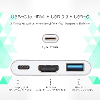 VCom докинг станция Docking USB Type-C to HDMI/USB 3.0/Type-C Power Distribution - CU427M