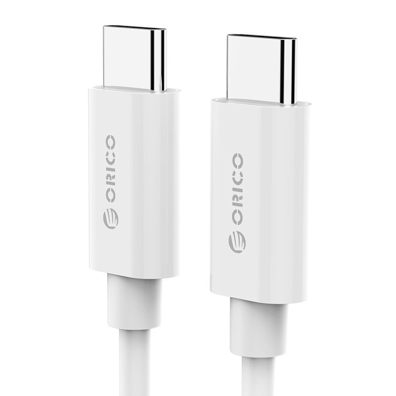 Orico Кабел Cable - Type-C to Type-C - 3A, white, 1m - BCU-10