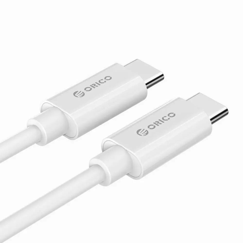 Orico Кабел Cable - Type-C to Type-C - 3A, white, 1m - BCU-10