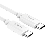 Orico Кабел Cable - Type-C to Type-C - 3A, white, 1m - BCU-10
