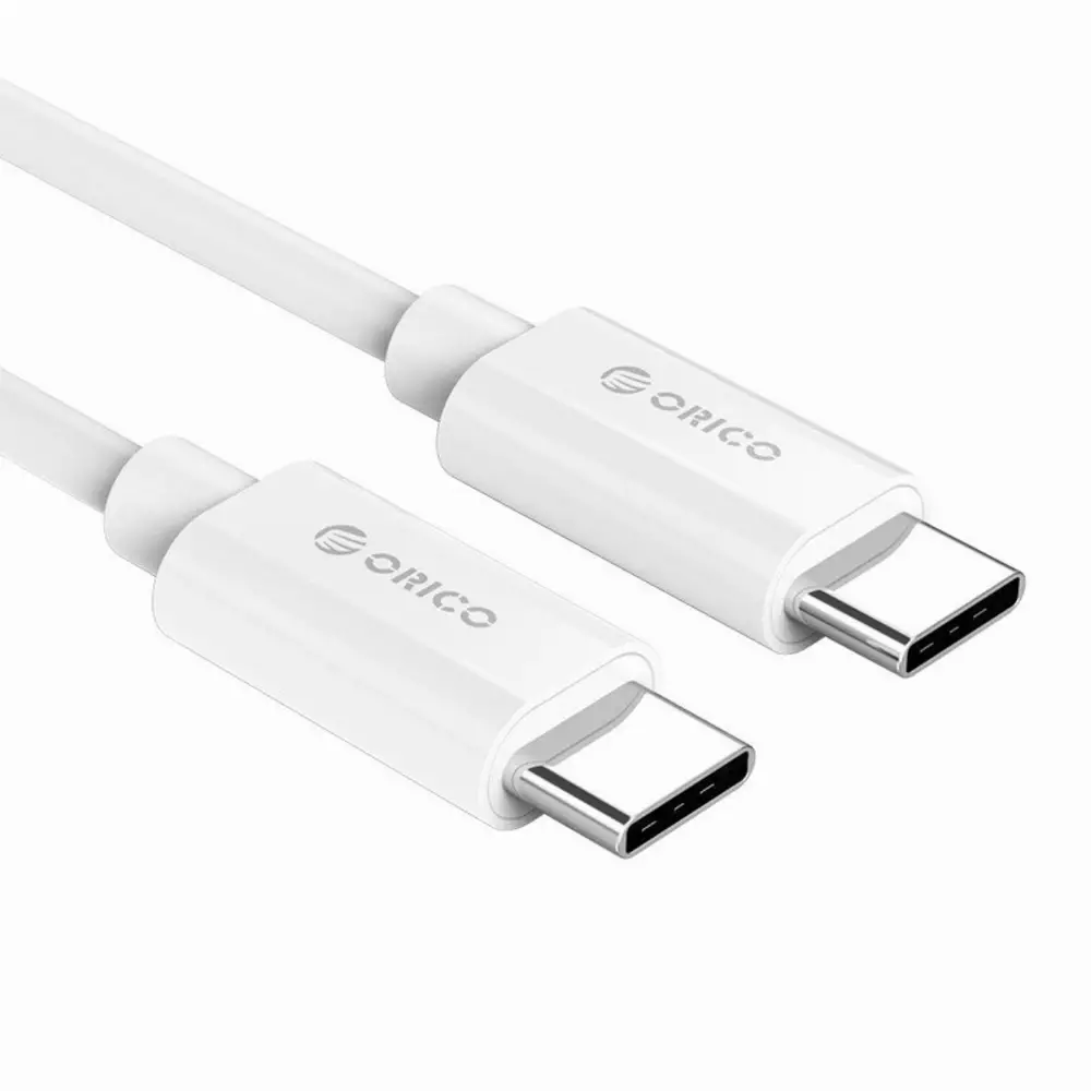 Orico Кабел Cable - Type-C to Type-C - 3A, white, 1m - BCU-10