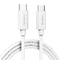 Orico Кабел Cable - Type-C to Type-C - 3A, white, 1m - BCU-10