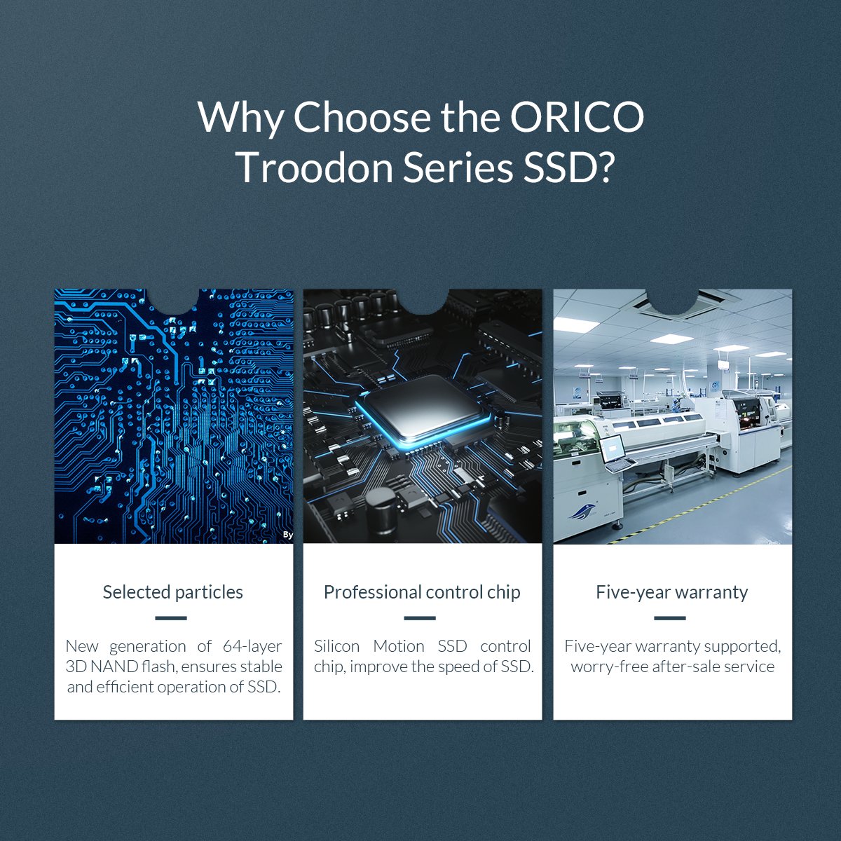 Диск SSD Orico V500 512GB M.2 PCIe NVMe 3.0 x4 3D NAND