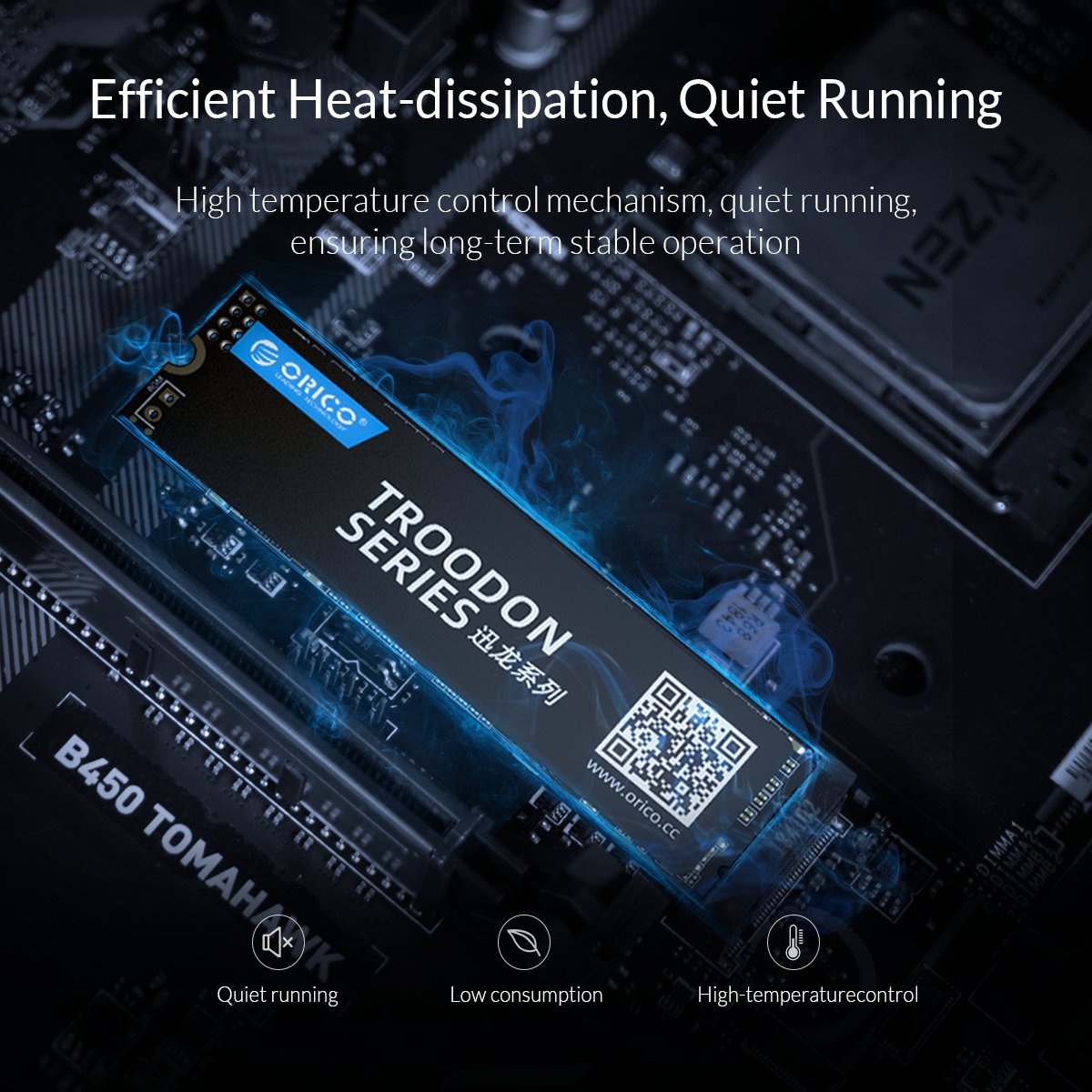 Диск SSD Orico V500 512GB M.2 PCIe NVMe 3.0 x4 3D NAND
