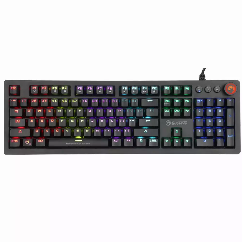 Геймърска механична клавиатура Marvo KG917 - Blue switches - MARVO-KG917