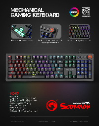Геймърска механична клавиатура Marvo KG917 - Blue switches - MARVO-KG917