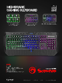 Геймърска мембранна клавиатура Marvo K656 - MARVO-K656