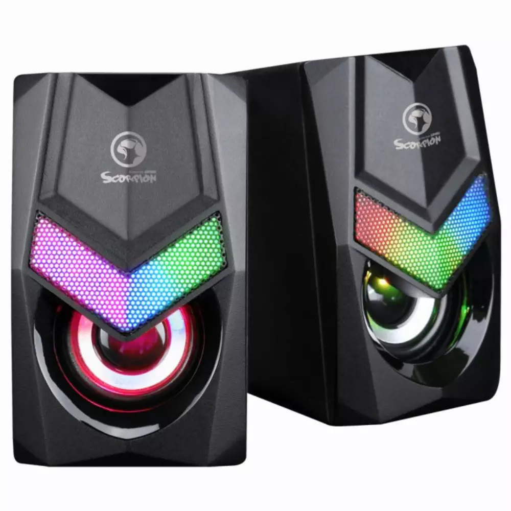 Marvo speakers Gaming Speakers 2.0 6W Rainbow backlight - MARVO-SG-118