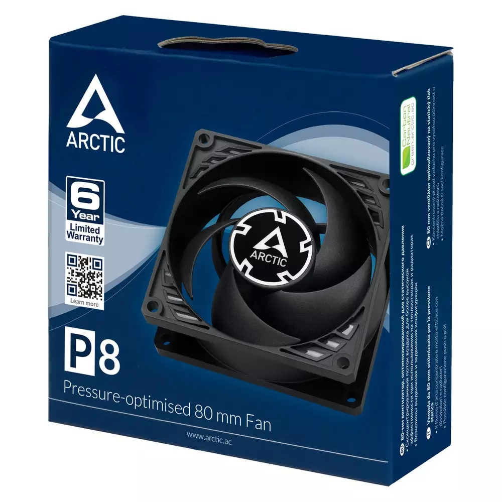 Вентилатор Arctic 80mm P8 - black/black - 3000rpm