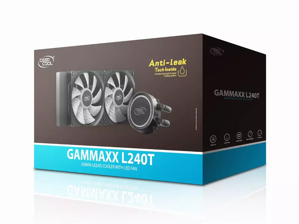 Водно охлаждане за процесор DeepCool Water Cooling GAMMAXX L240T RED