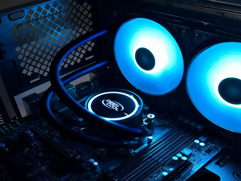 Водно охлаждане за процесор DeepCool Water Cooling GAMMAXX L240T BLUE