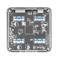 Orico хъб USB3.0 HUB 4 port transparent - MH4U-U3-03-CR