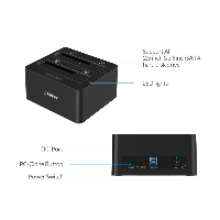 Orico докинг станция Storage - HDD/SSD Dock - 2 BAY Clone 2.5/3.5 USB3.0 - 6629US3-C