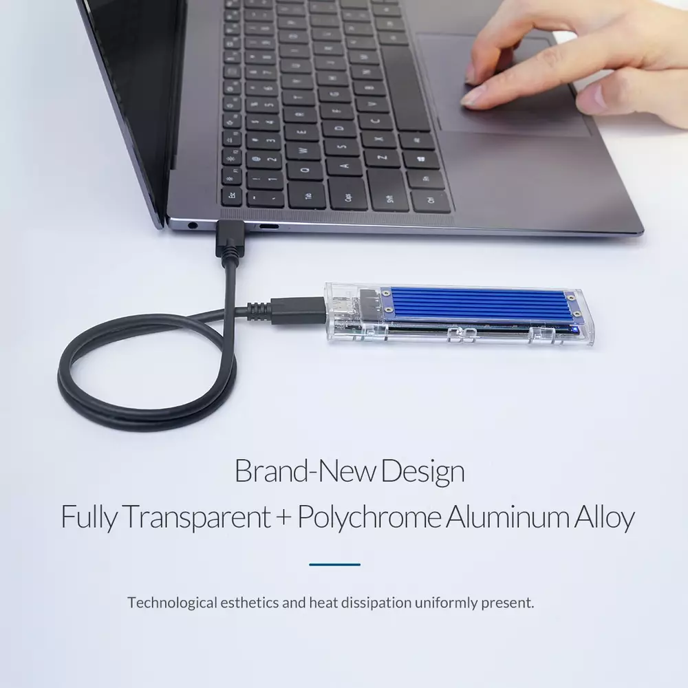 Orico външна кутия за диск Storage - Case - M.2 NVMe M key - USB3.1 Type-C - TCM2-C3-BL