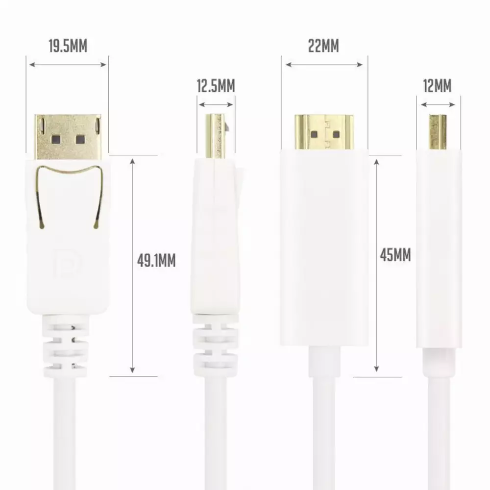 VCom Кабел Display Port M / HDMI M - CG605L-1.8m-4K-60Hz