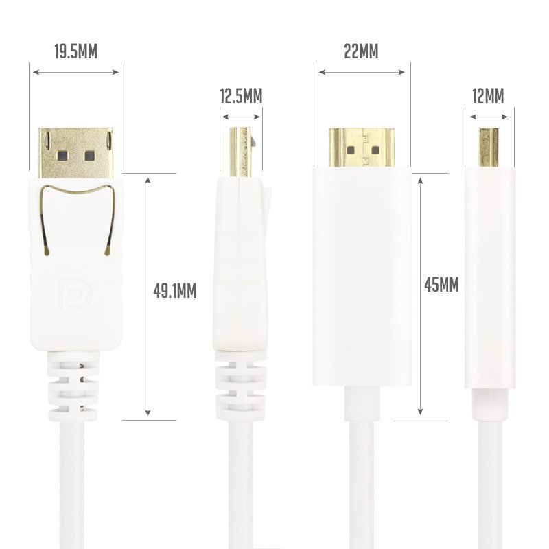 VCom Кабел Display Port M / HDMI M - CG605L-1.8m-4K-60Hz