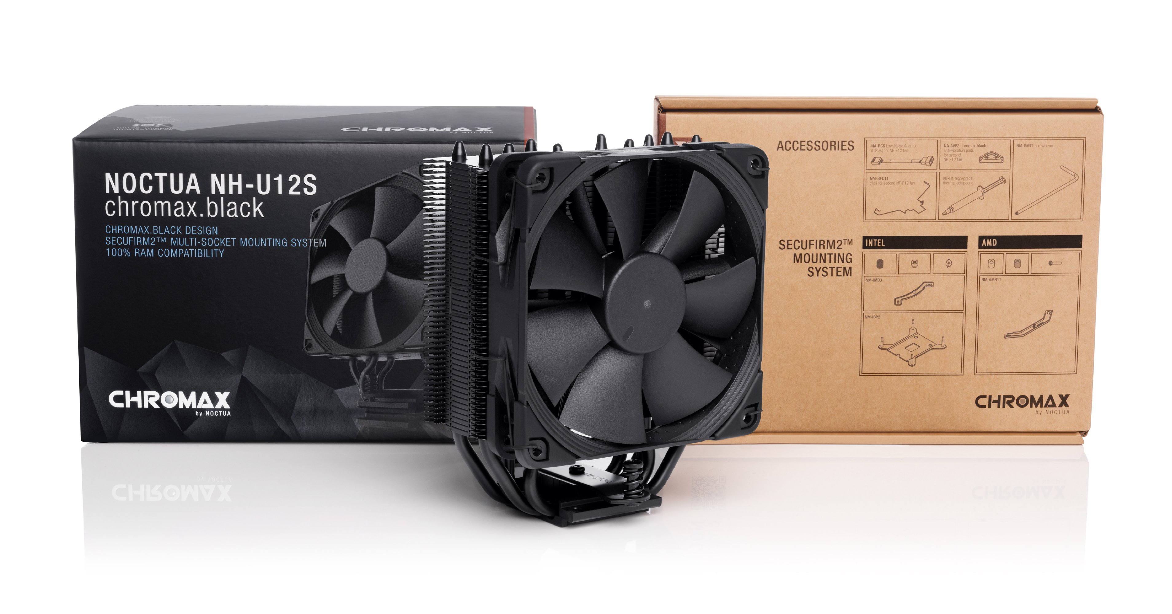 Охлаждане за процесор Noctua NH-U12S chromax.black - NH-U12S.CH.BK