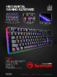 Геймърска механична клавиатура MARVO KG954G RGB - Red суичове