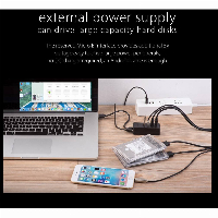 Orico хъб USB3.0 HUB 4 port - USB/Micro USB input, 1m cable - W5P-U3-100-BK-PRO
