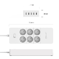 Orico протектор Surge Protector - 6 x Schuko, 5 x USB 2.4A Charging, 4000W, 1.5m - HPC-6A5U-V1-EU-WH