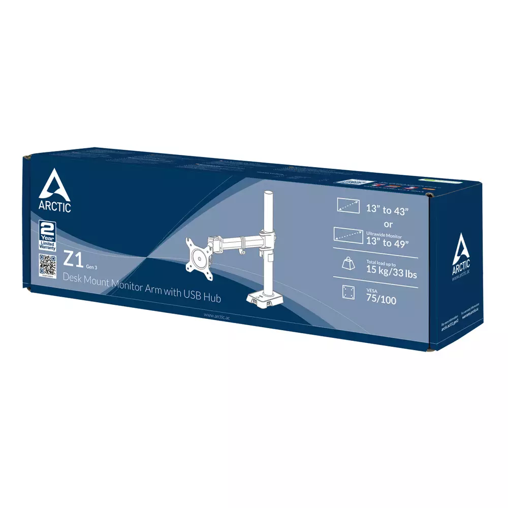 Arctic стойка за монитор Desk Mount Monitor 4xUSB - Z1 Gen 3