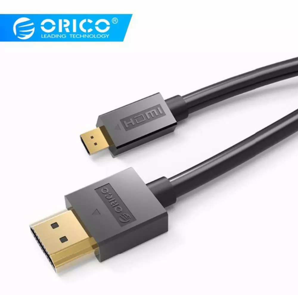 Orico кабел Cable HDMI 2.0 to Micro HDMI Type D, 4K/60Hz, 1m - HD101-10-BK