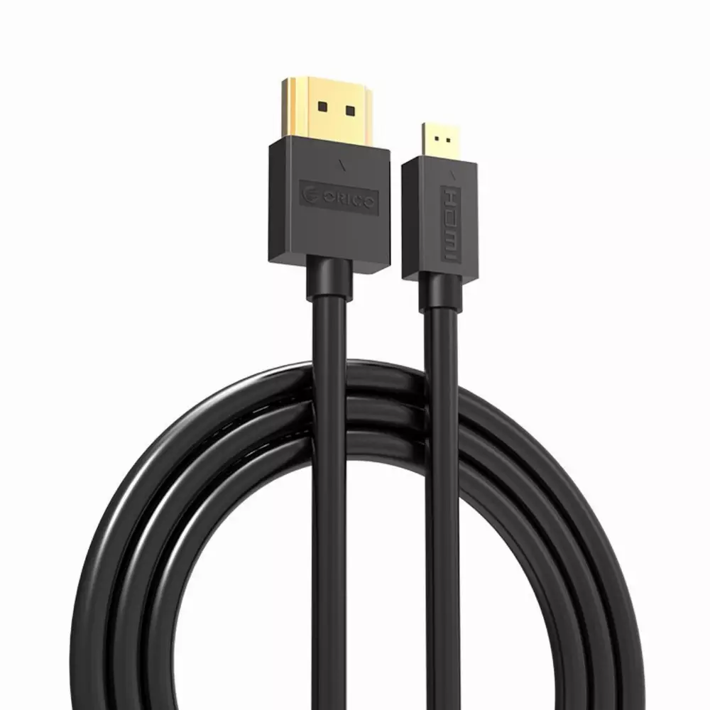Orico кабел Cable HDMI 2.0 to Micro HDMI Type D, 4K/60Hz, 1m - HD101-10-BK