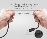 Orico кабел Cable USB2.0 A/M to USB3.1 Type-C 1m - BTC-10-BK