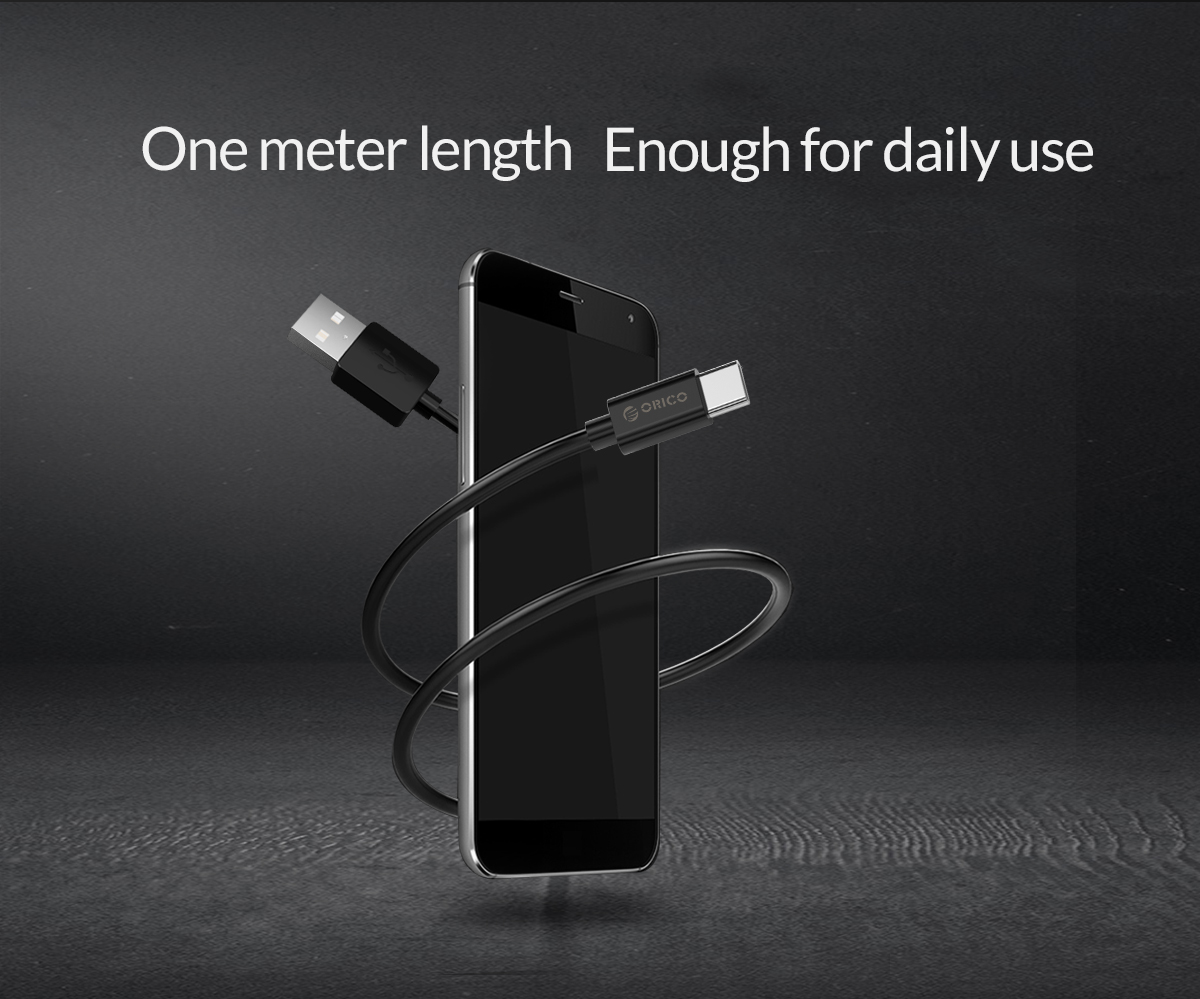 Orico кабел Cable USB2.0 A/M to USB3.1 Type-C 1m - BTC-10-BK