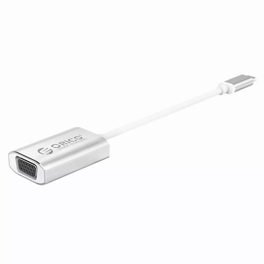 Orico адаптер Adapter - USB 3.1 Type C -> VGA F, silver - XC-102