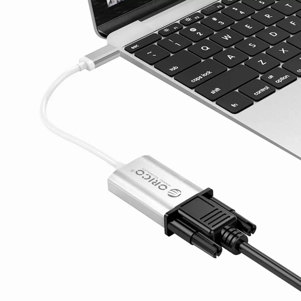 Orico адаптер Adapter - USB 3.1 Type C -> VGA F, silver - XC-102