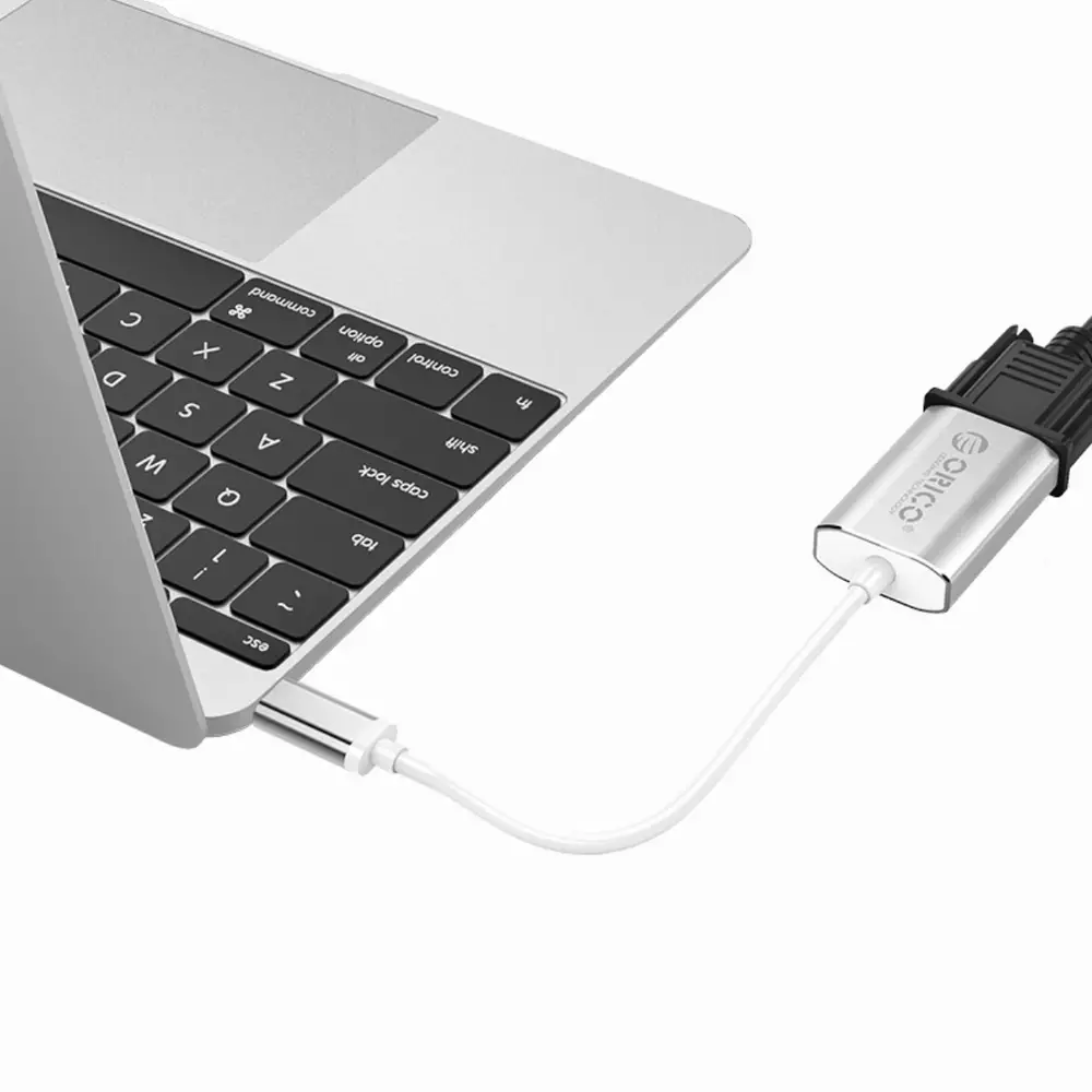 Orico адаптер Adapter - USB 3.1 Type C -> VGA F, silver - XC-102