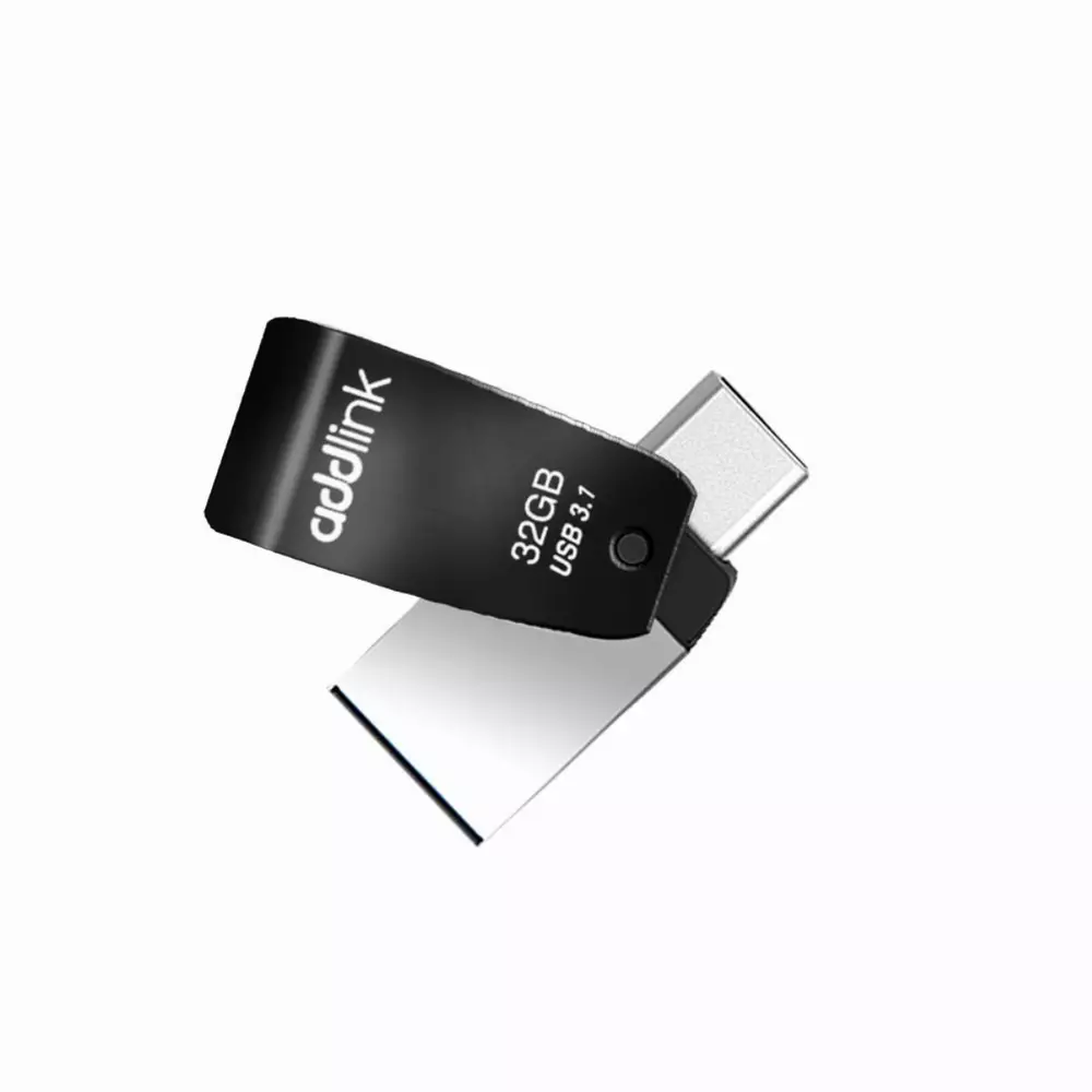 Addlink флашка Flash T65 32GB 2-in-1 Type C / USB3.0 Aluminium black - ad32GBT65G3