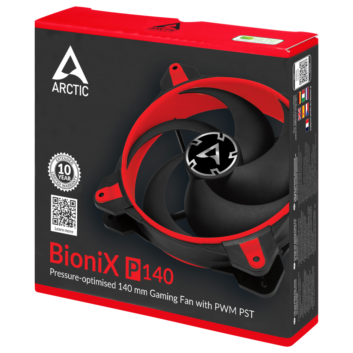 Вентилатор Arctic 140mm BioniX P140 PWM PST - Red