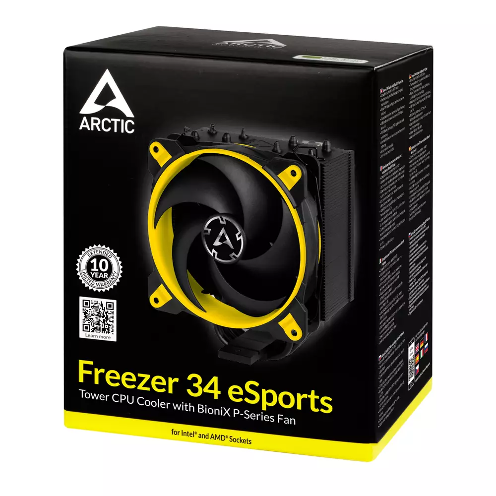 Охладител за процесор Arctic Freezer 34 eSports Yellow - ACFRE00058A