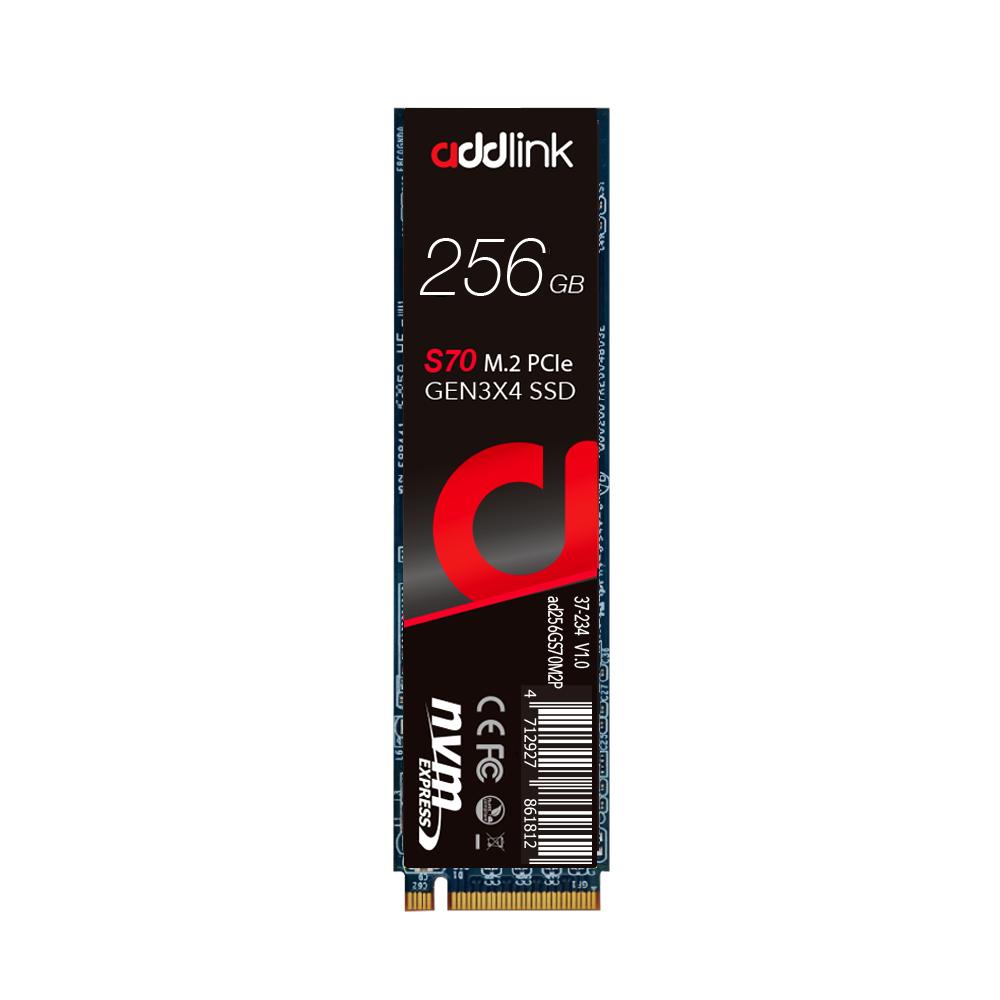 Диск SSD Addlink S70 256GB M.2 PCIe NVMe 3.0 x4 3D NAND