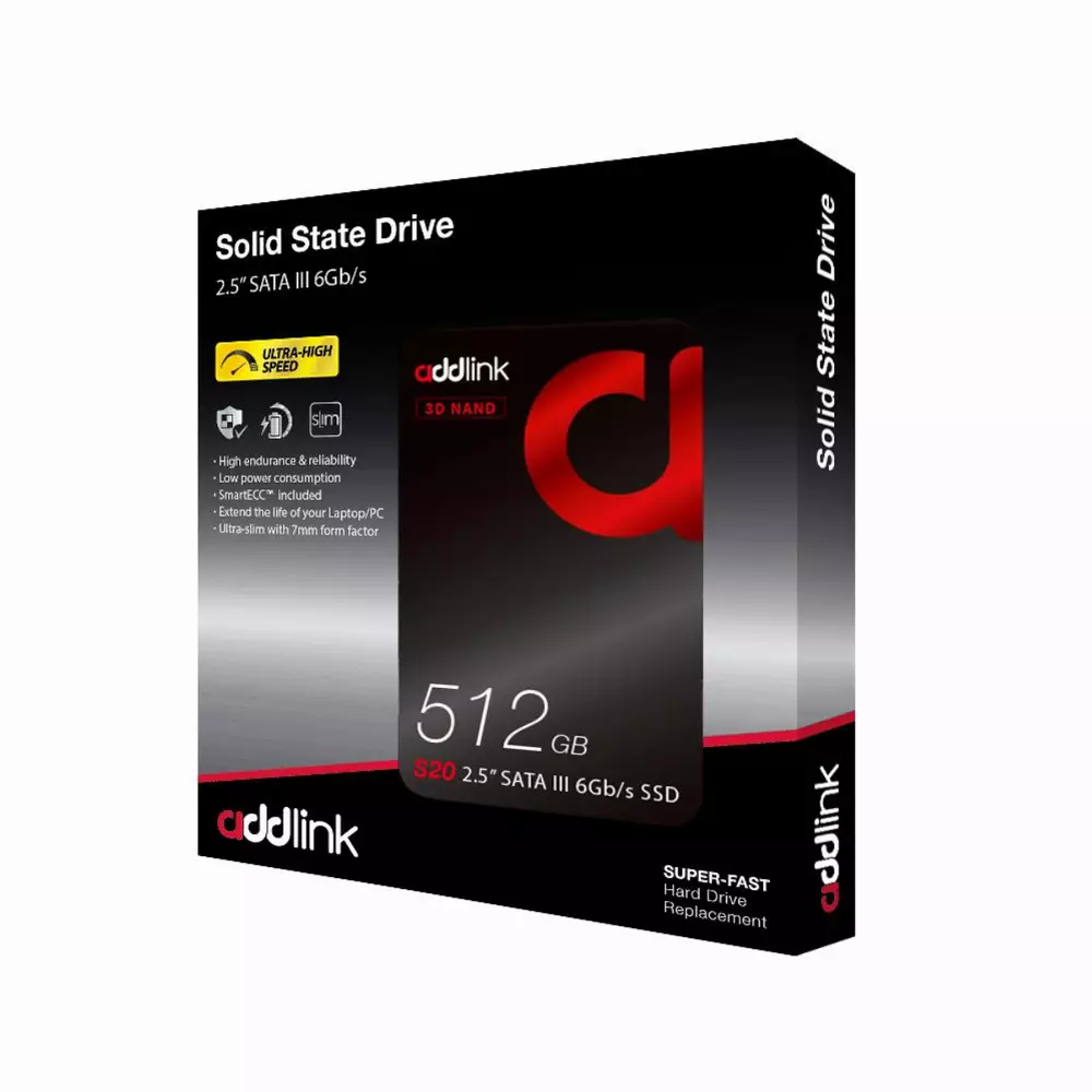 Диск SSD Addlink S20 512GB 3D Nand 2.5" SATA III