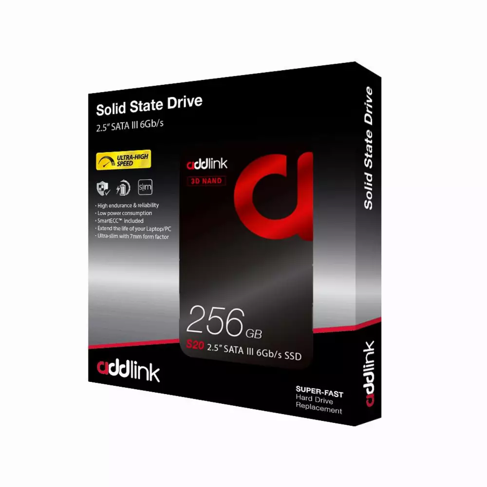 Диск SSD Addlink S20 256GB 3D Nand 2.5" SATA III