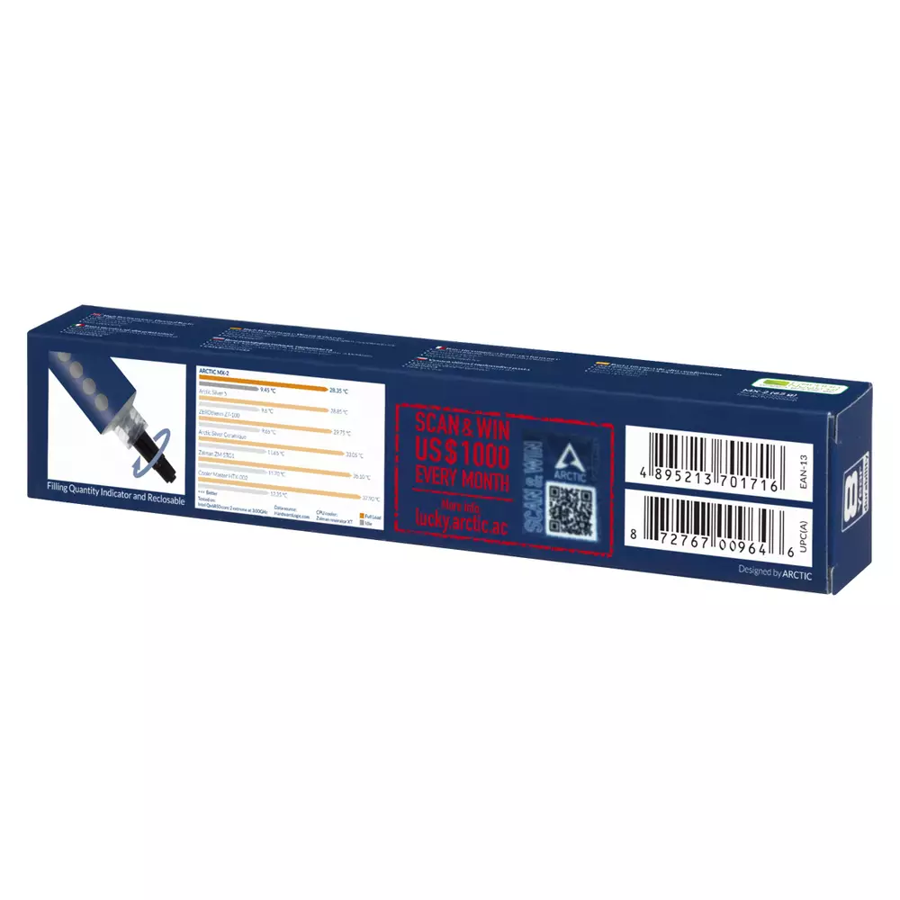 Термо паста Arctic MX-2 Thermal Compound 2019 Edition 65g