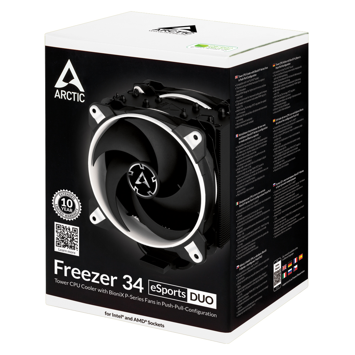 Охлаждане за процесор Arctic Freezer 34 eSports DUO Black/White - ACFRE00061A