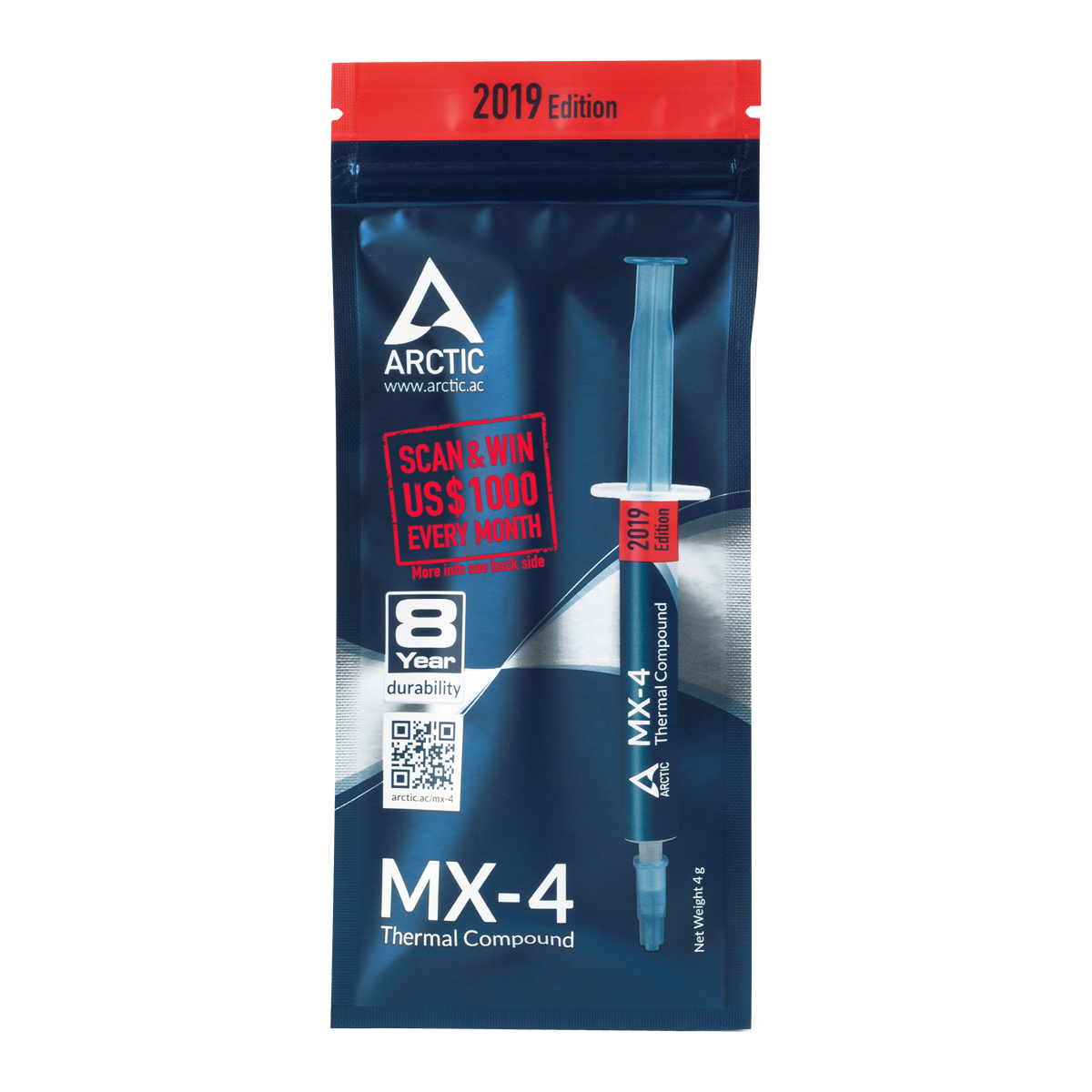 Термо паста Arctic MX-4 Thermal Compound 2019 Edition 4gr