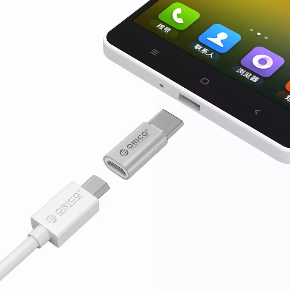Orico преходник Adapter Type C Male to Micro USB Female - CTM1-SV