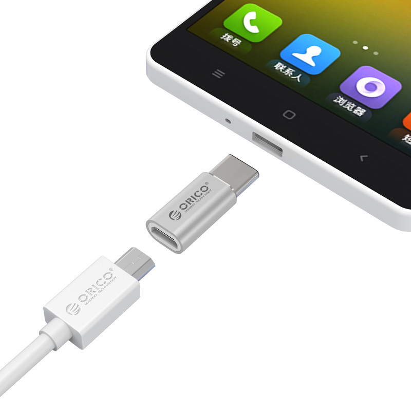 Orico преходник Adapter Type C Male to Micro USB Female - CTM1-SV