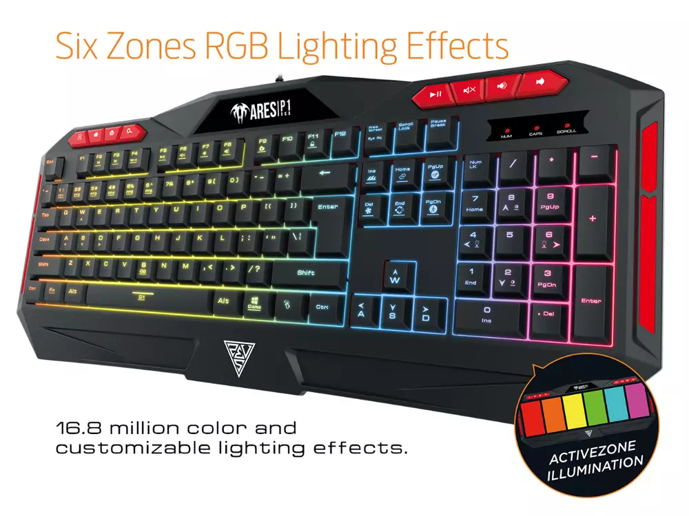 Геймърска клавиатура GAMDIAS ARES P1 RGB