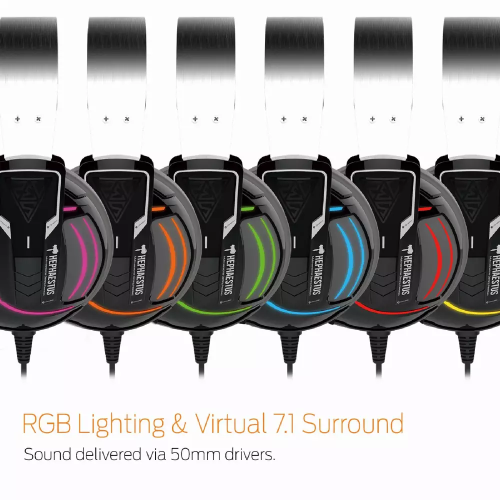 Геймърски слушалки Gamdias HEPHAESTUS P1 RGB Virtual 7.1