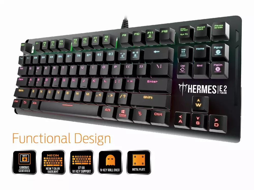 Геймърска механична клавиатура GAMDIAS Hermes E2