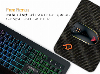 Комплект геймърски мишка, клавиатура и пад Gamdias - HERMES E1A COMBO
